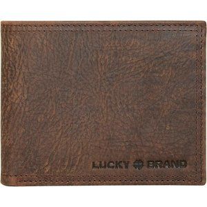 Men's -Stitched Leather Bifold Wallet with RFID Blocking Lining 6 Card Slots